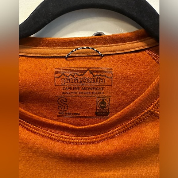 Patagonia Men’s Capilene Midweight Crew in HAGO Brown  , size M - Picture 12 of 13